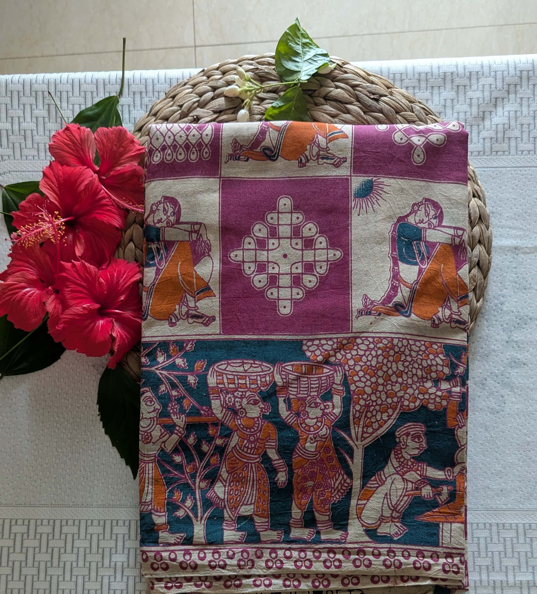 Kalamkari Cotton Soft Saree