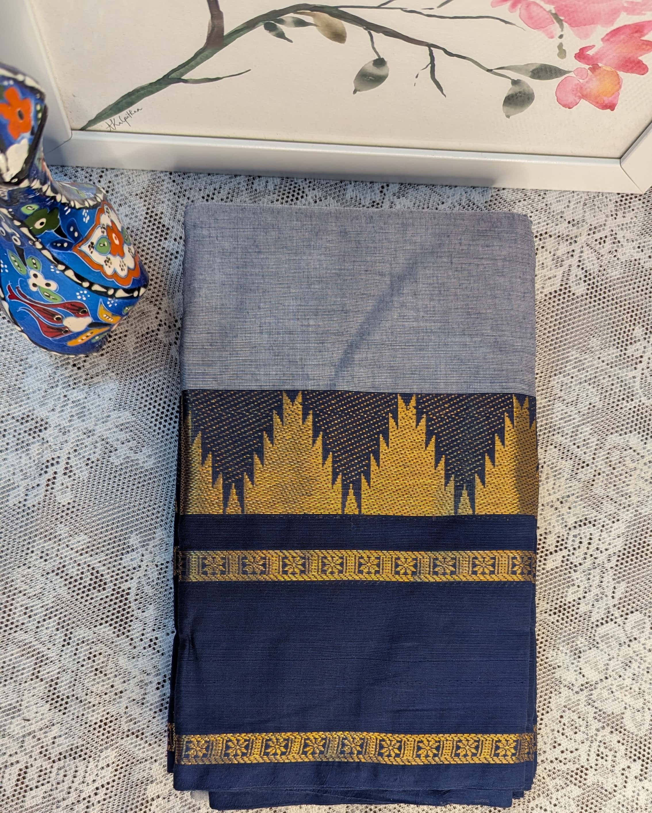 Chettinad Cotton Saree Grey